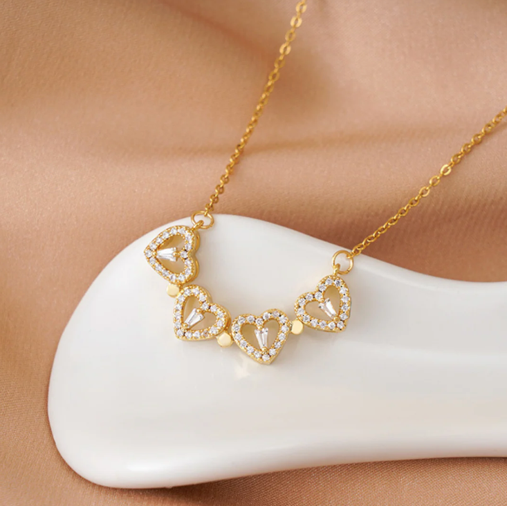 Collar Trébol de Corazones