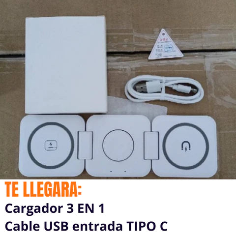 Cargador Inalámbrico 3 en 1 🛜
